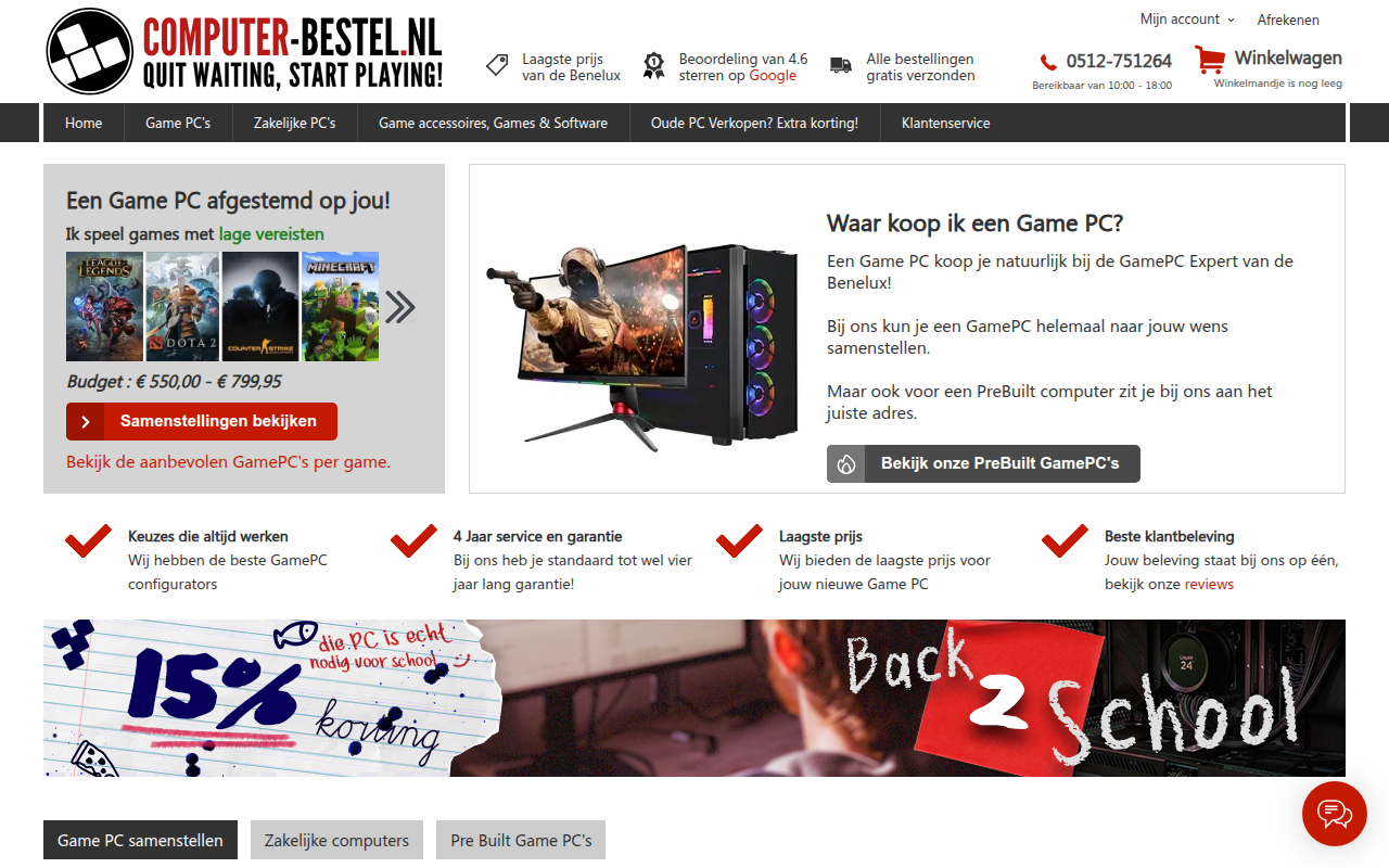 Screenshot van computer-bestel.nl