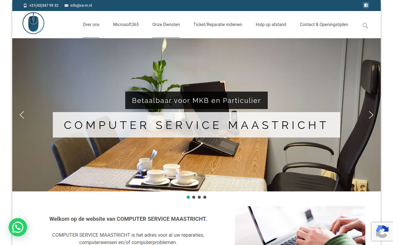 Screenshot van computerservicemaastricht.nl