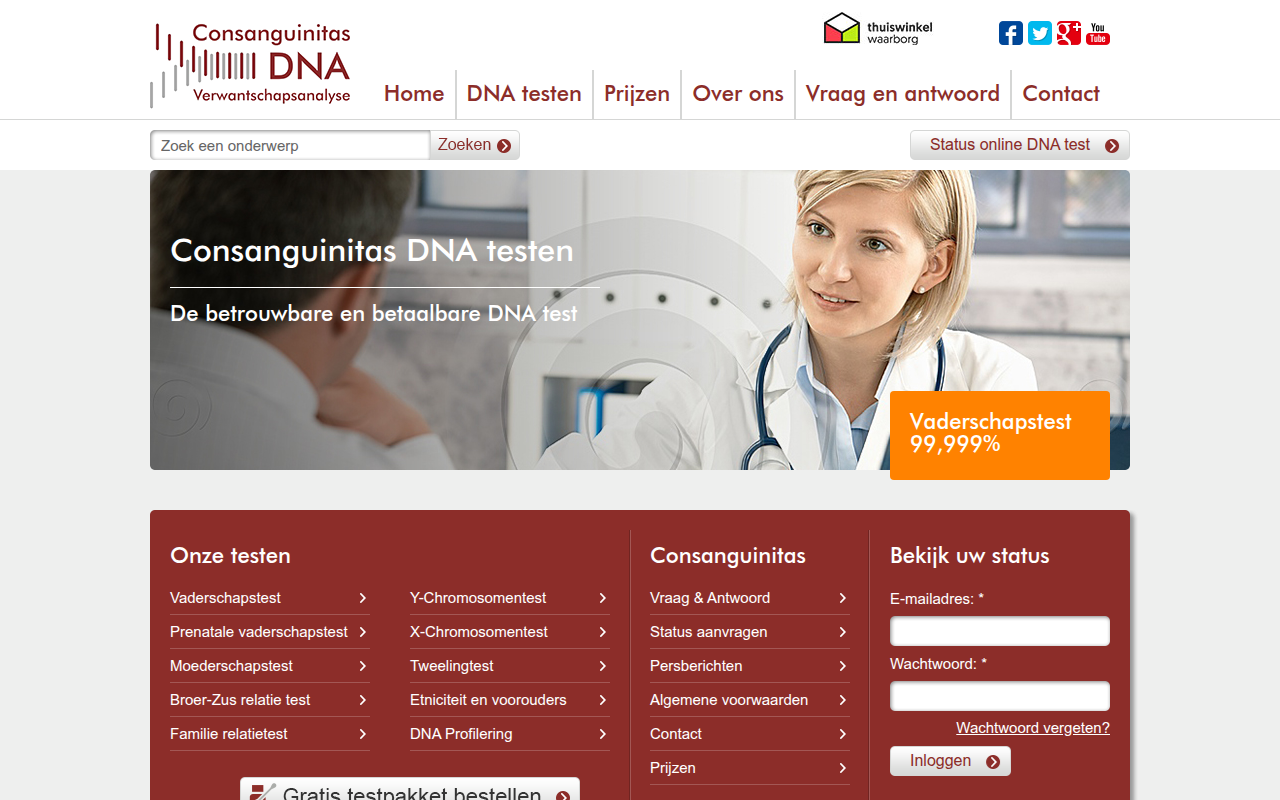 Screenshot van consanguinitas.nl