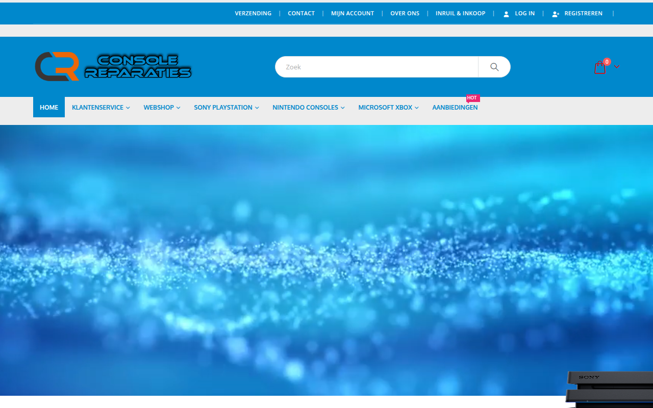 Screenshot van www.consolereparaties.nl