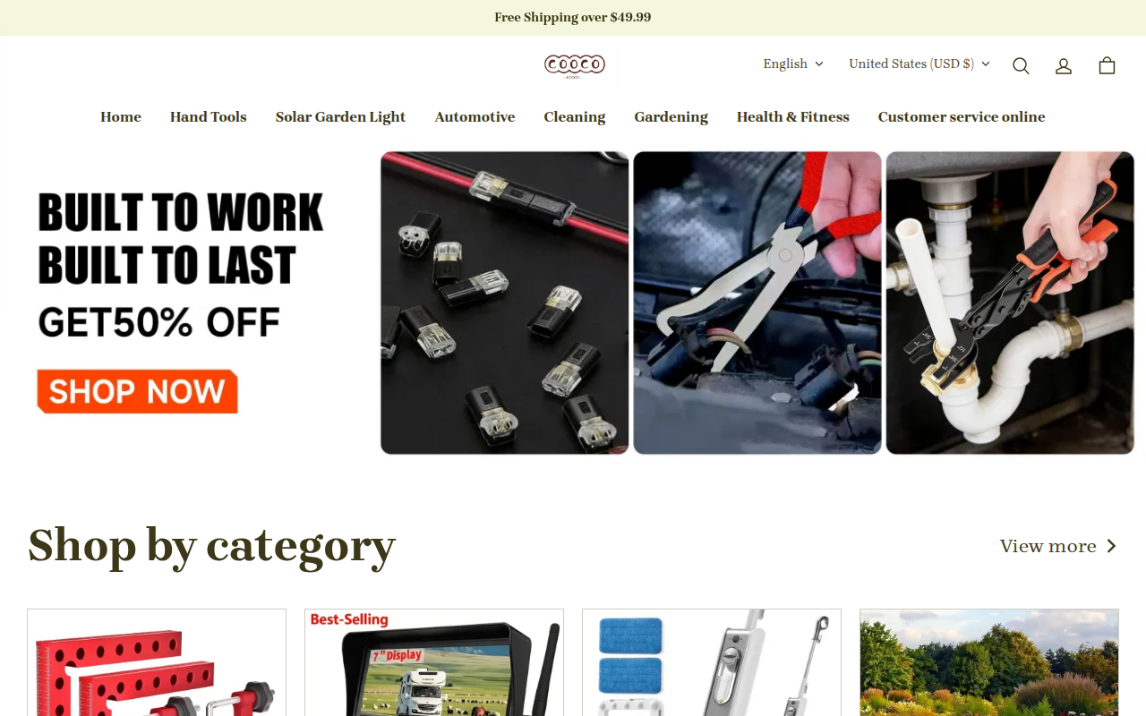 Screenshot van coocoe.com