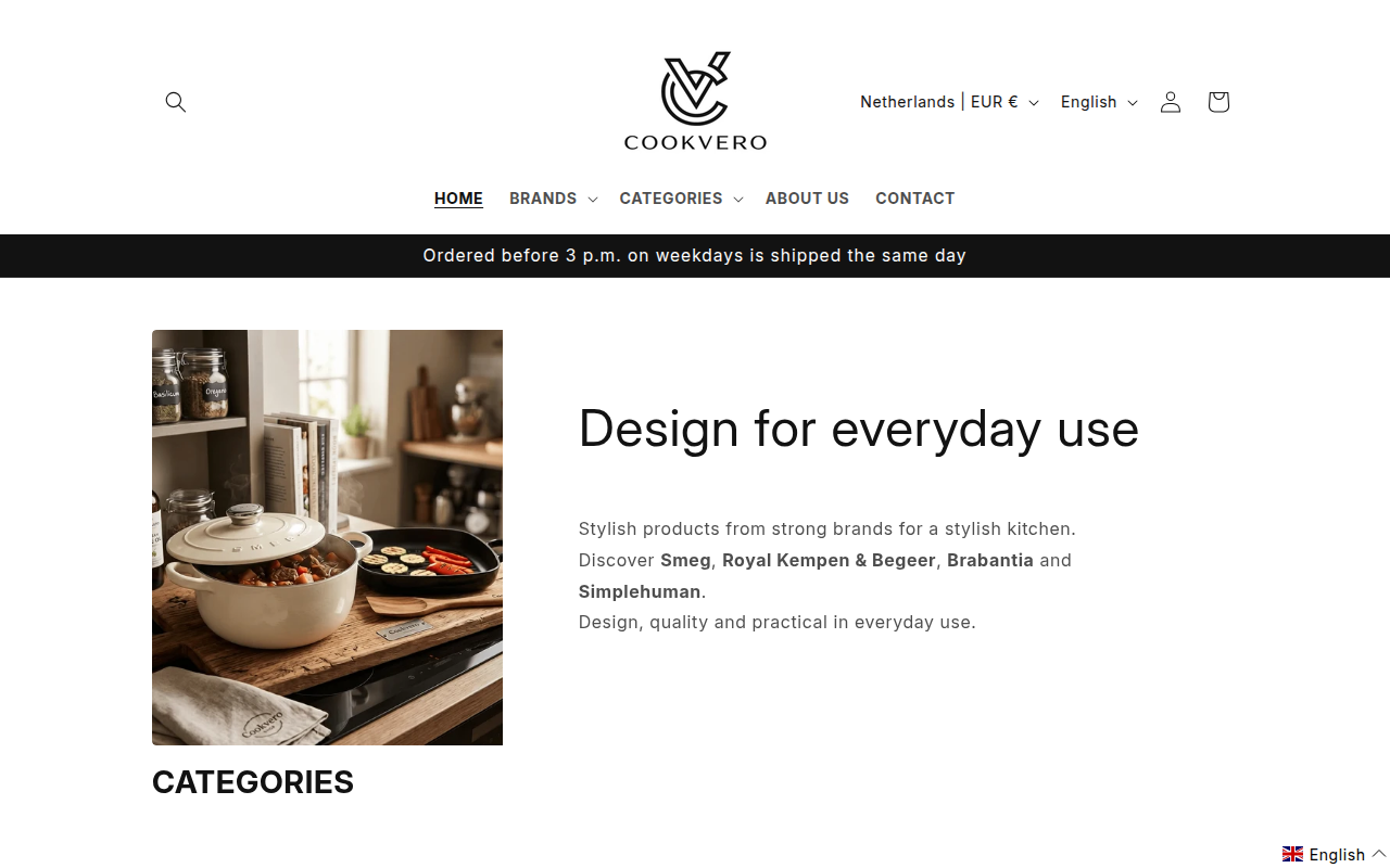 Screenshot van cookvero.com