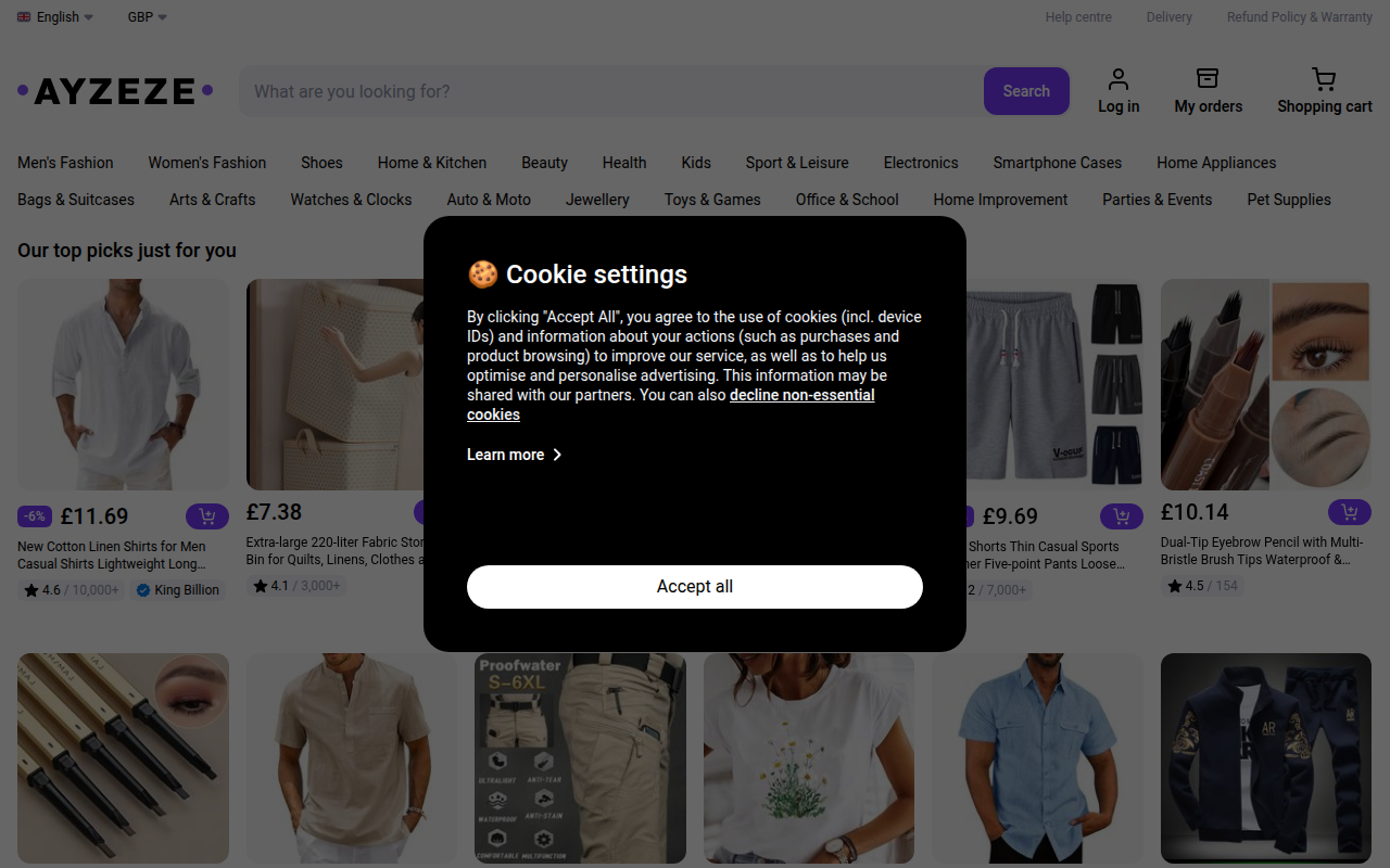 Screenshot van coolbe.com