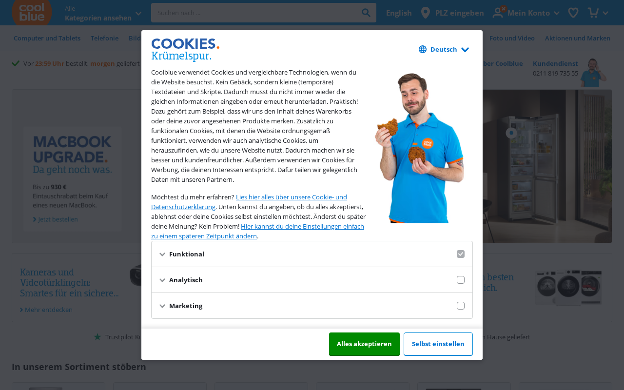 Screenshot van coolblue.de