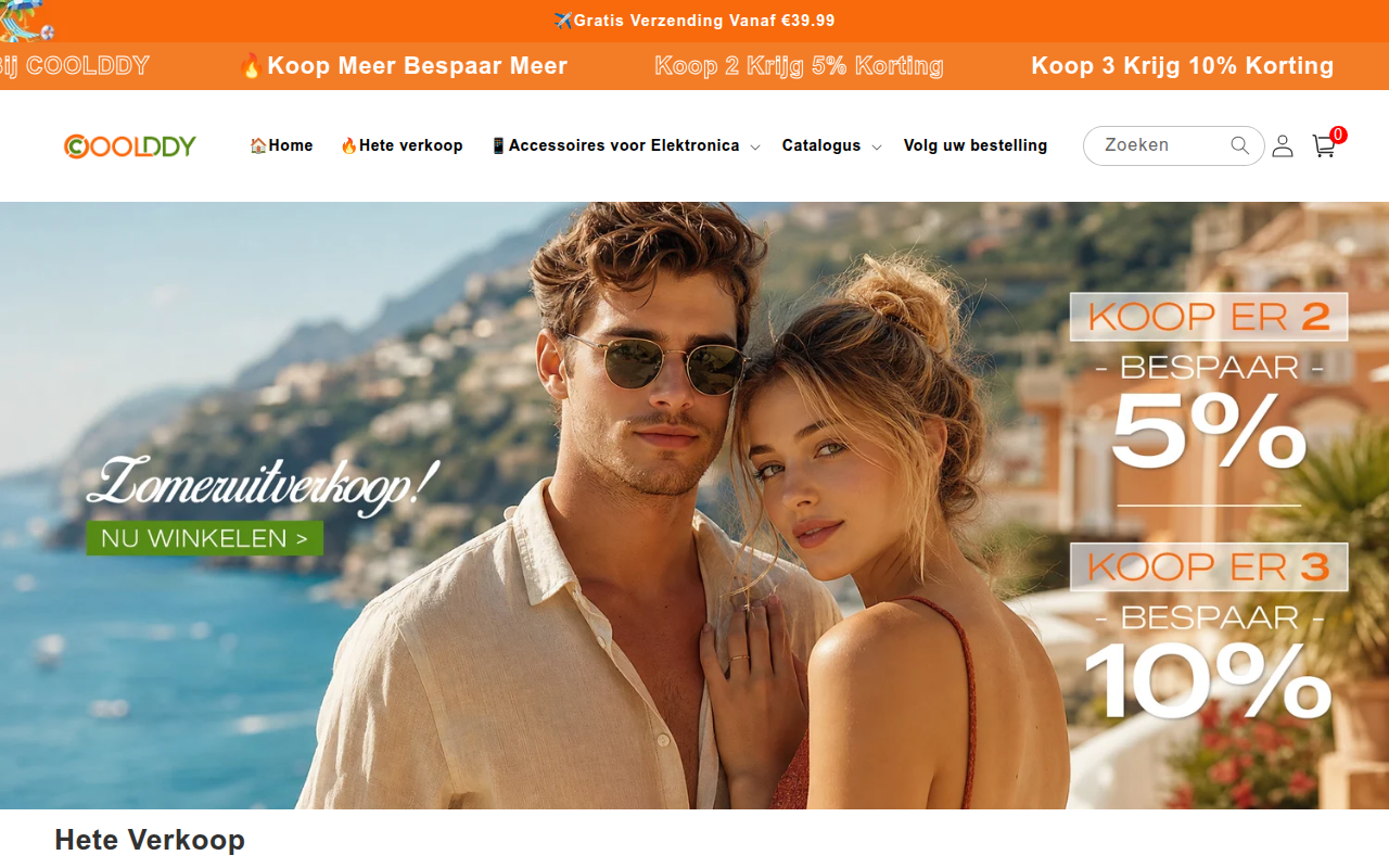 Screenshot van coolddy.com