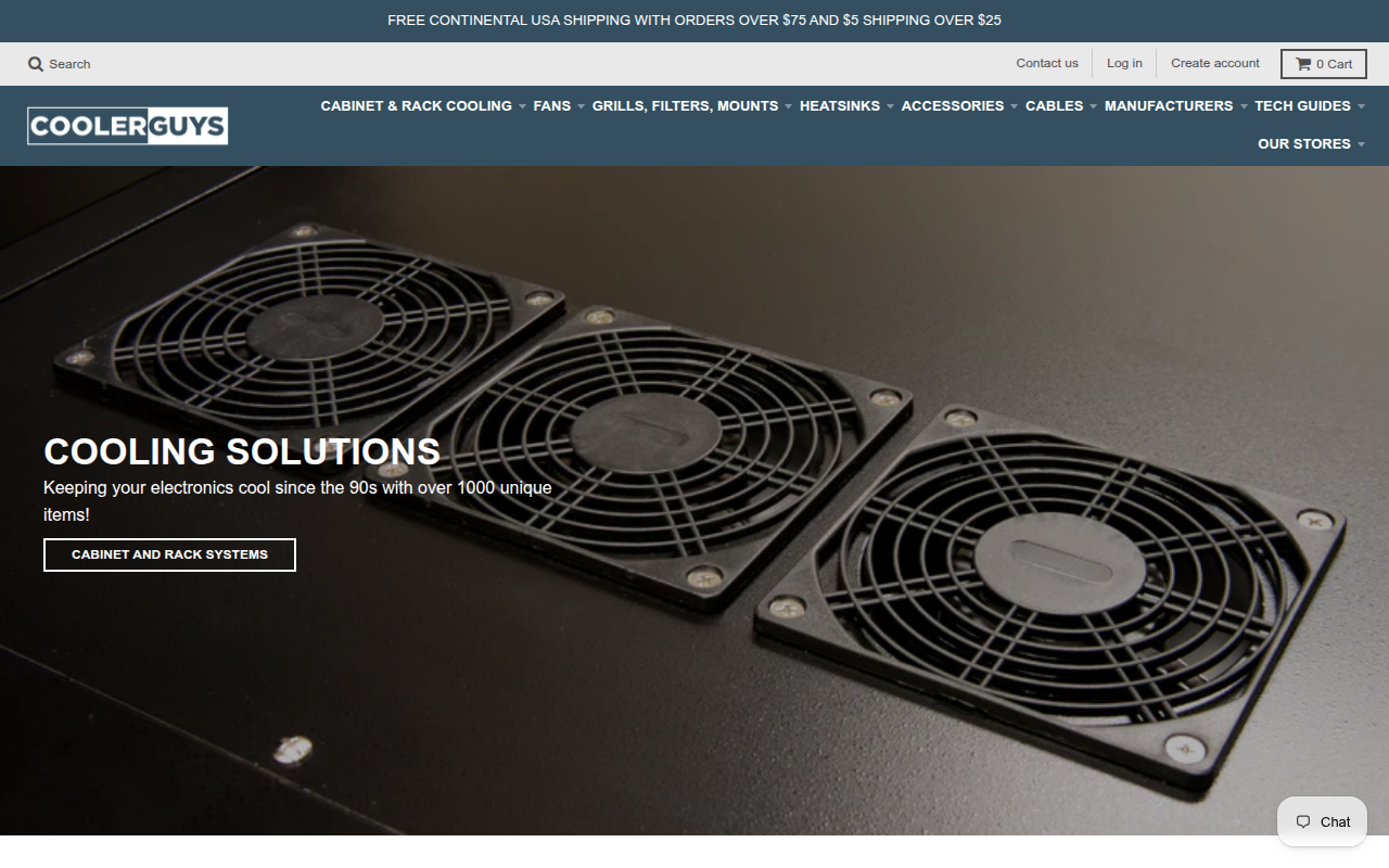 Screenshot van coolerguys.com