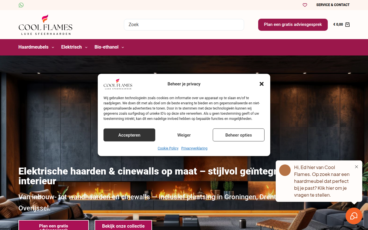 Screenshot van coolflames.nl