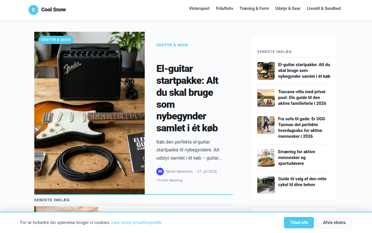 Screenshot van Cool Snow - Inspiration til vinter, sport og friluftsliv