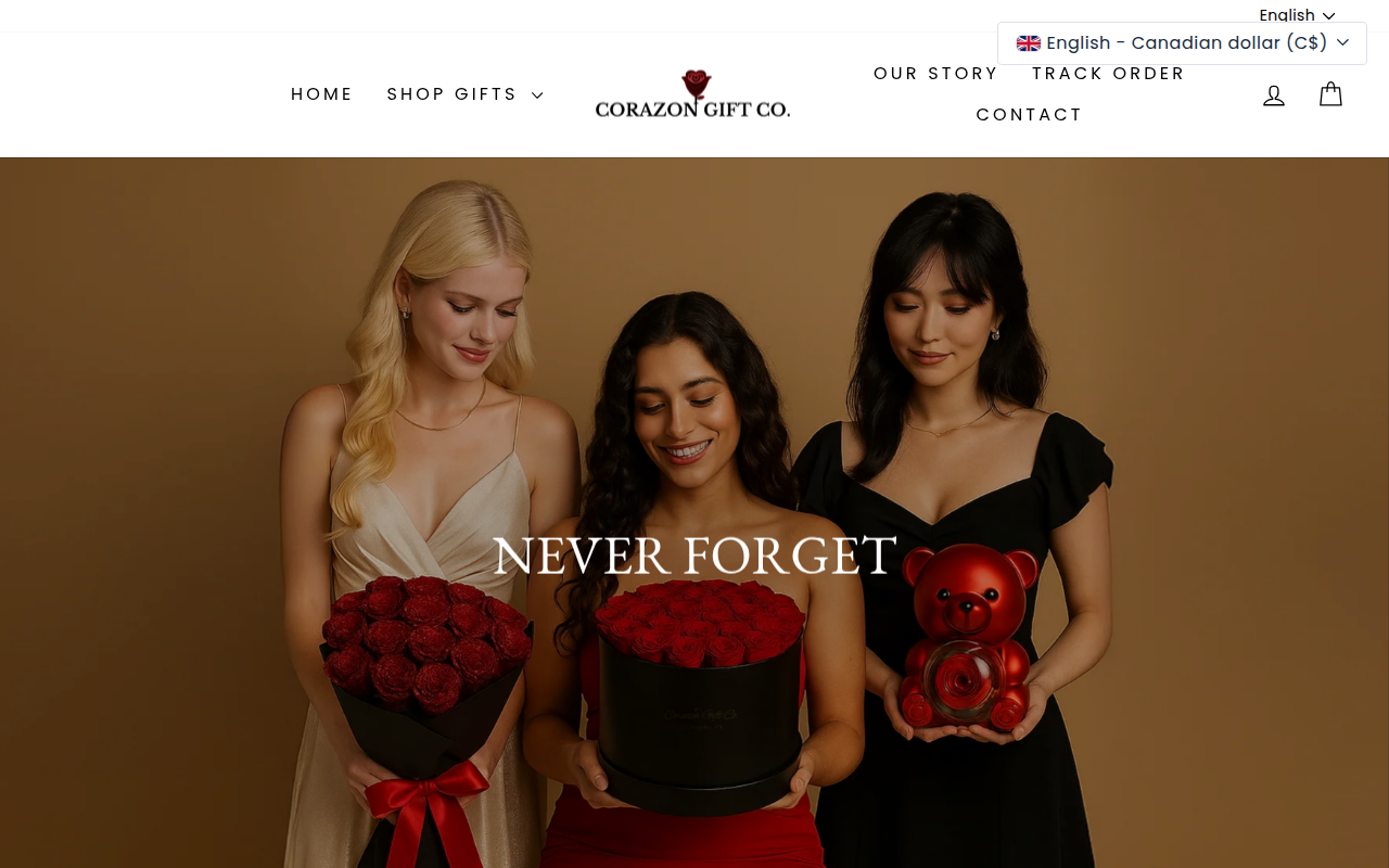 Screenshot van corazongiftco.com