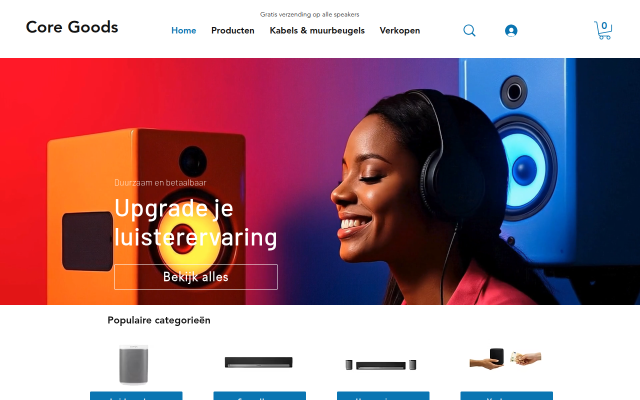 Screenshot van coregoods.nl