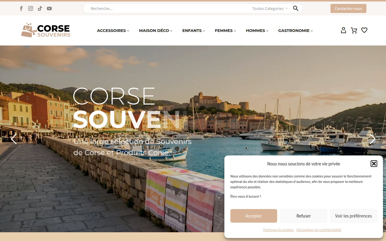 Screenshot van corse-souvenirs.com