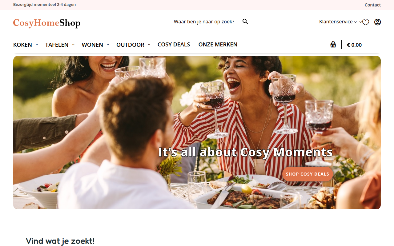 Screenshot van cosyhomeshop.nl