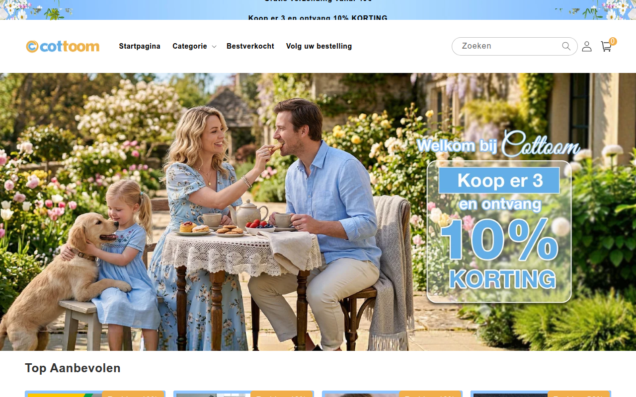 Screenshot van cottoom.com