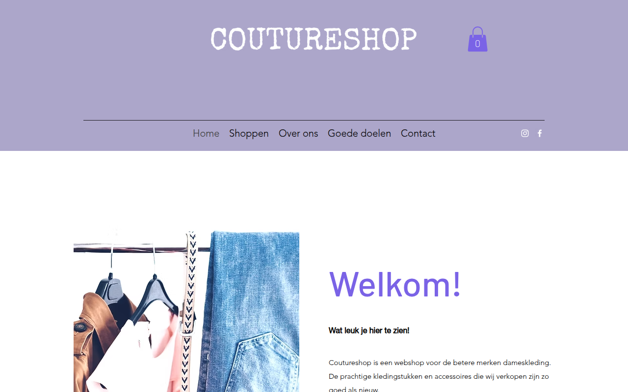 Screenshot van coutureshop.nl