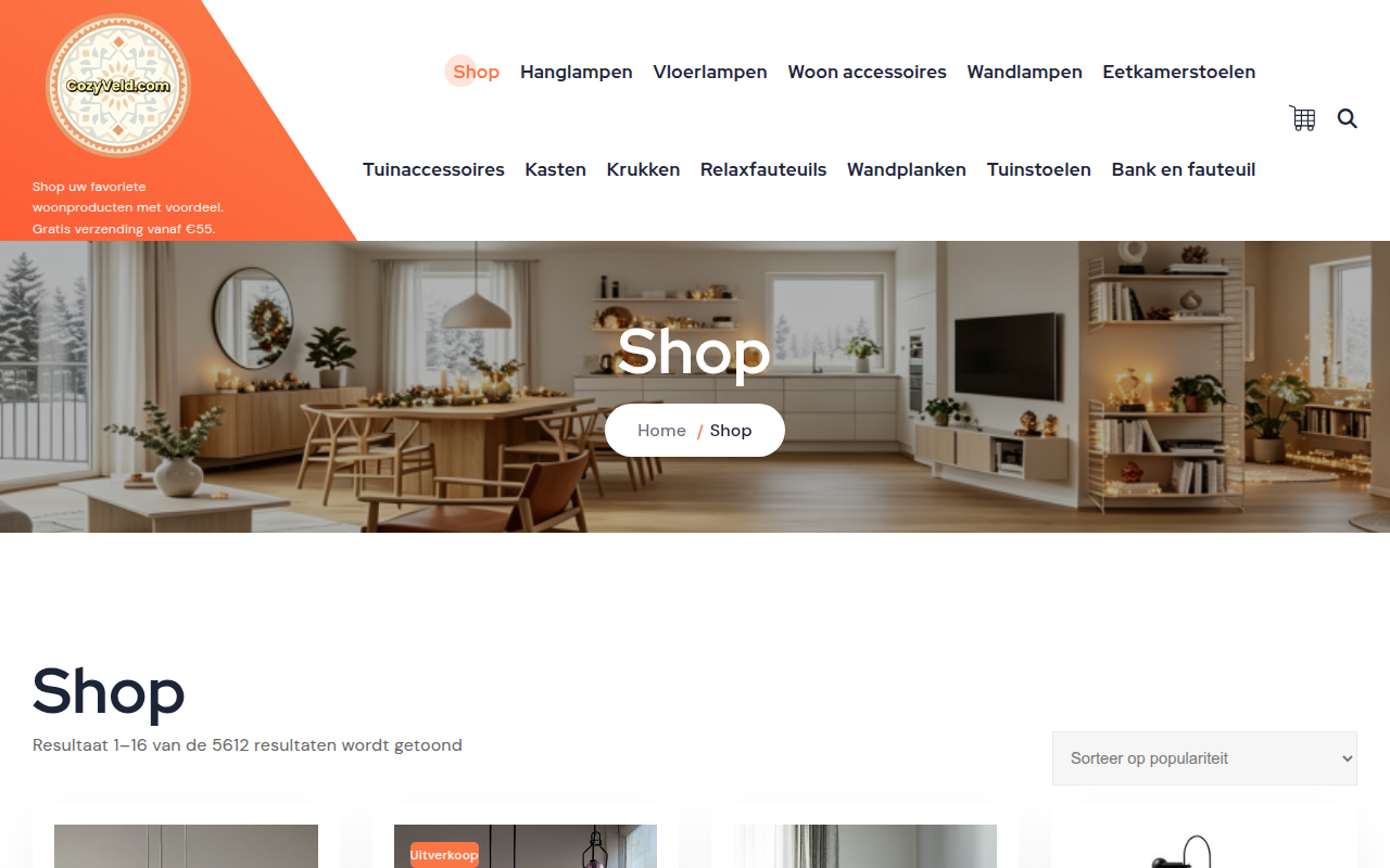 Screenshot van cozyveld.com
