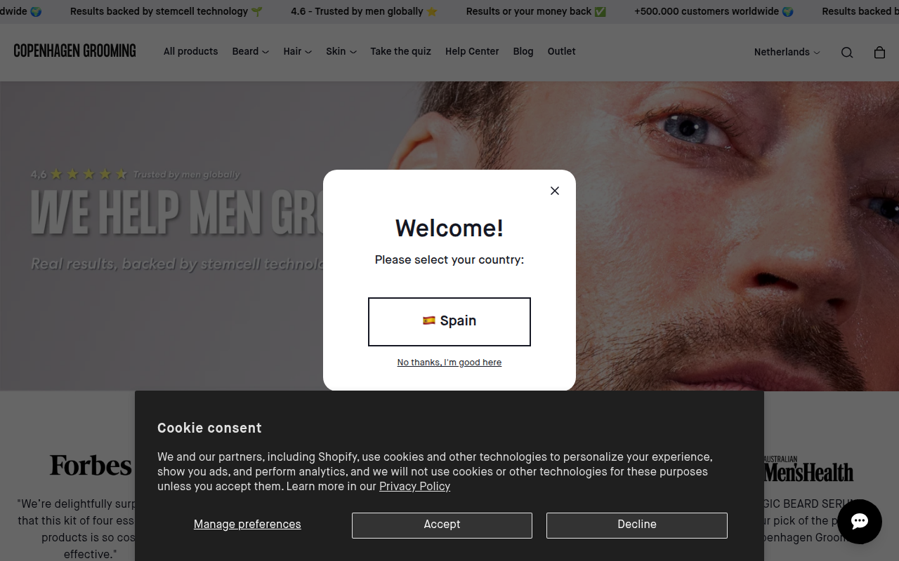 Screenshot van cphgrooming.com
