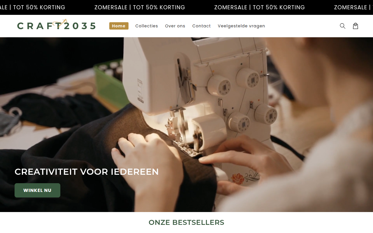 Screenshot van craft2035.nl