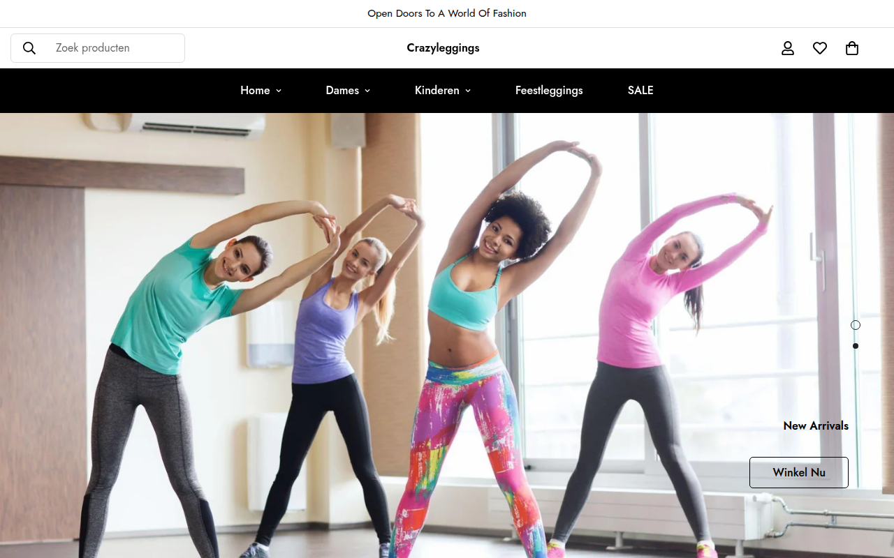 Screenshot van crazyleggings.nl