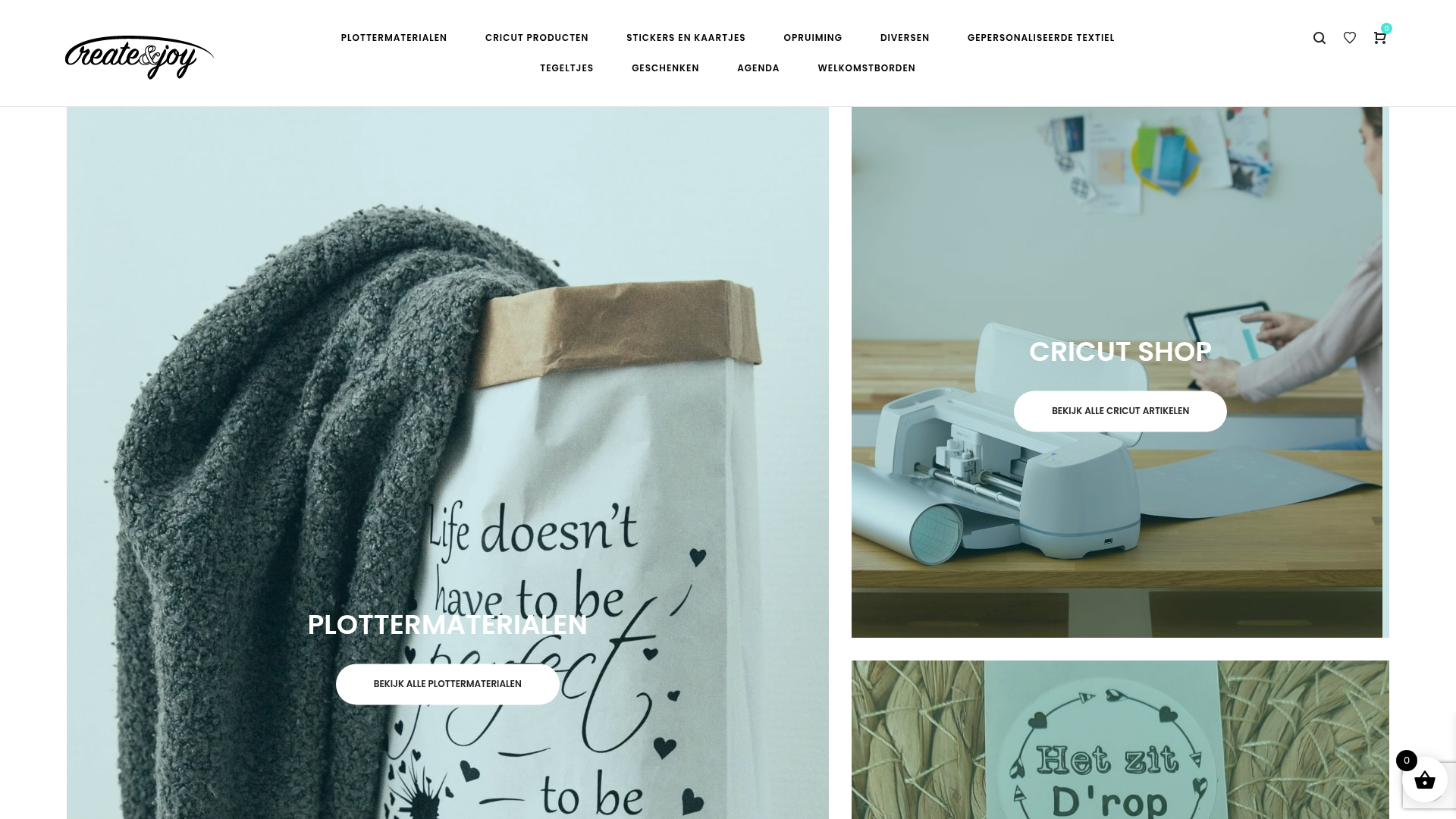 Screenshot van createandjoy.nl
