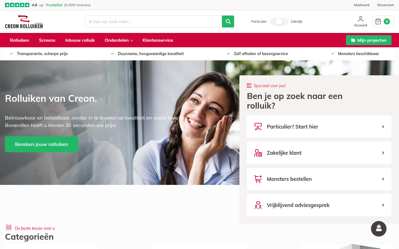 Screenshot van creon-rolluiken.nl