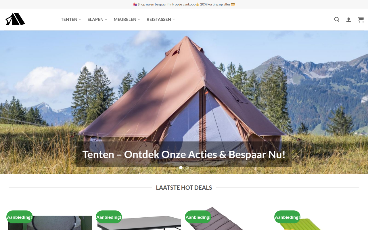 Screenshot van Crestentenwinkel