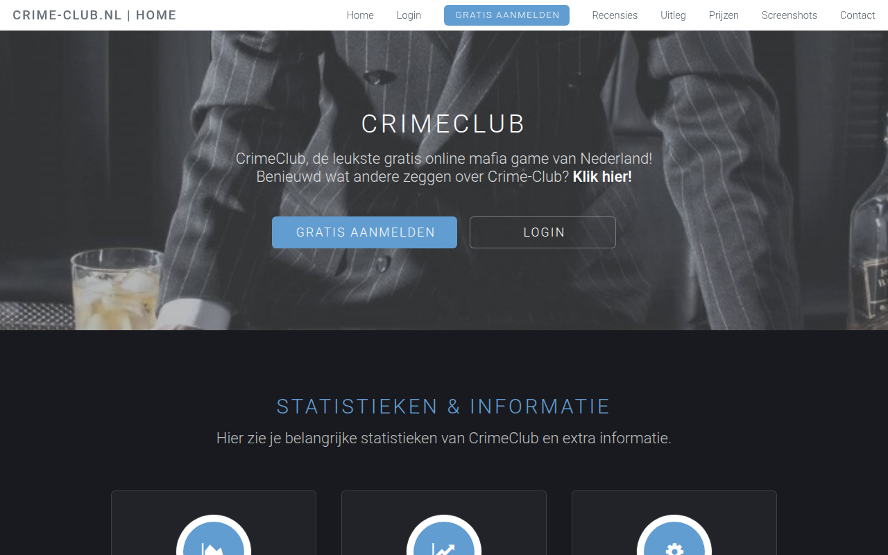 Screenshot van crime-club.nl