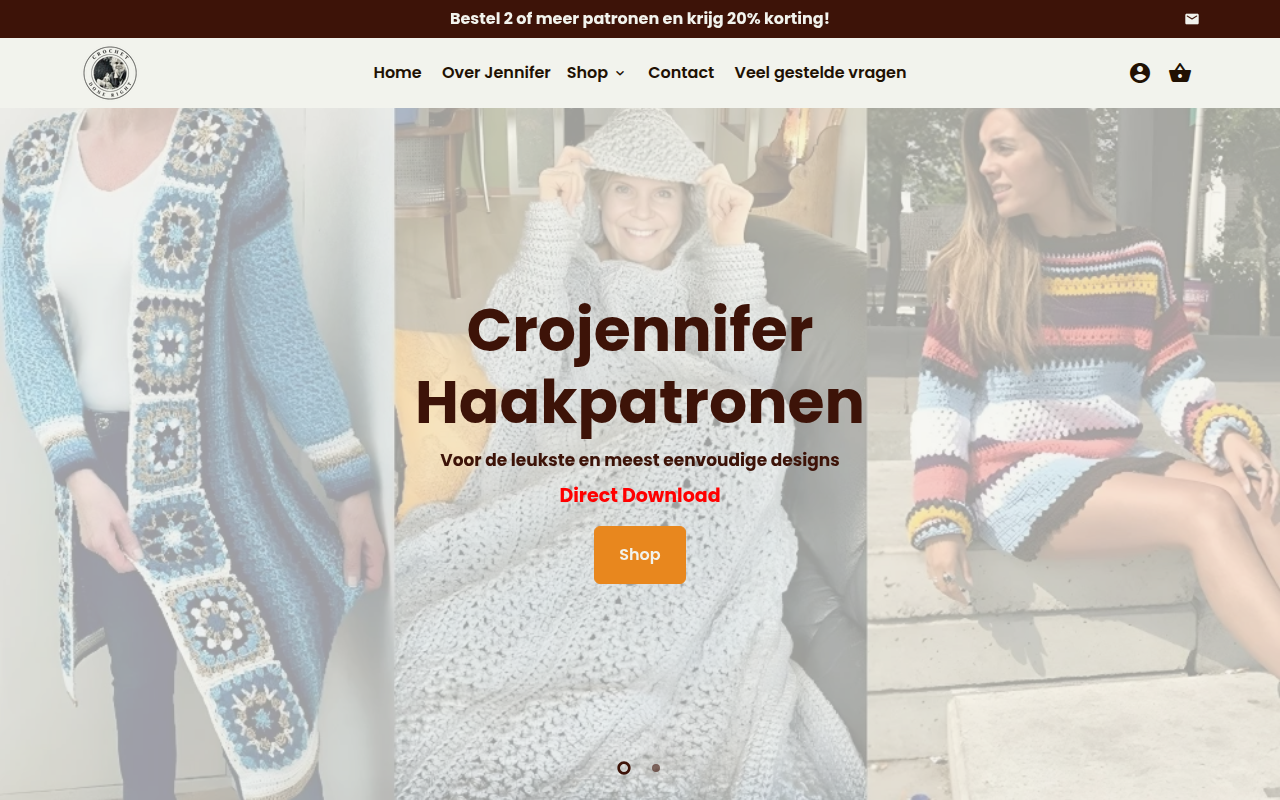 Screenshot van crojennifer.nl