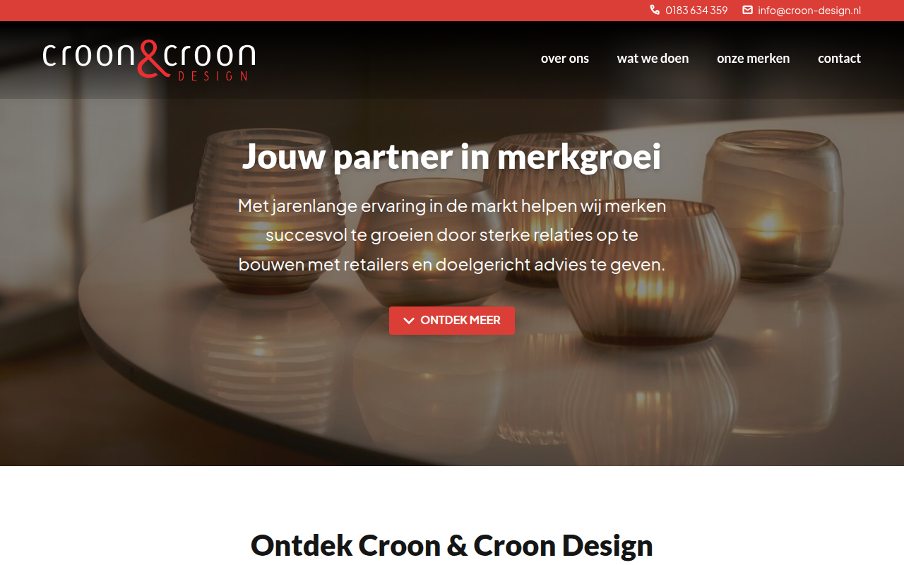 Screenshot van croon-design.nl