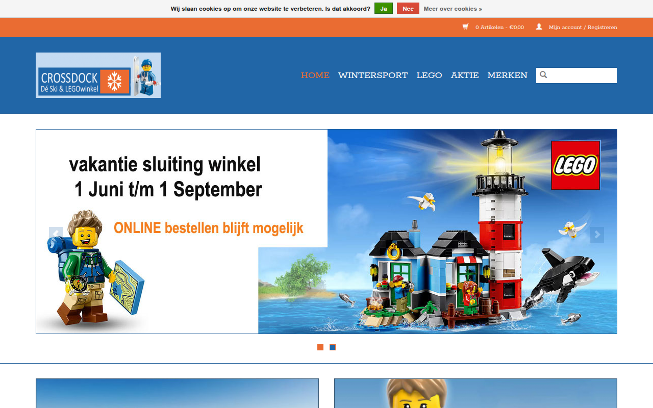 Screenshot van crossdock.nl