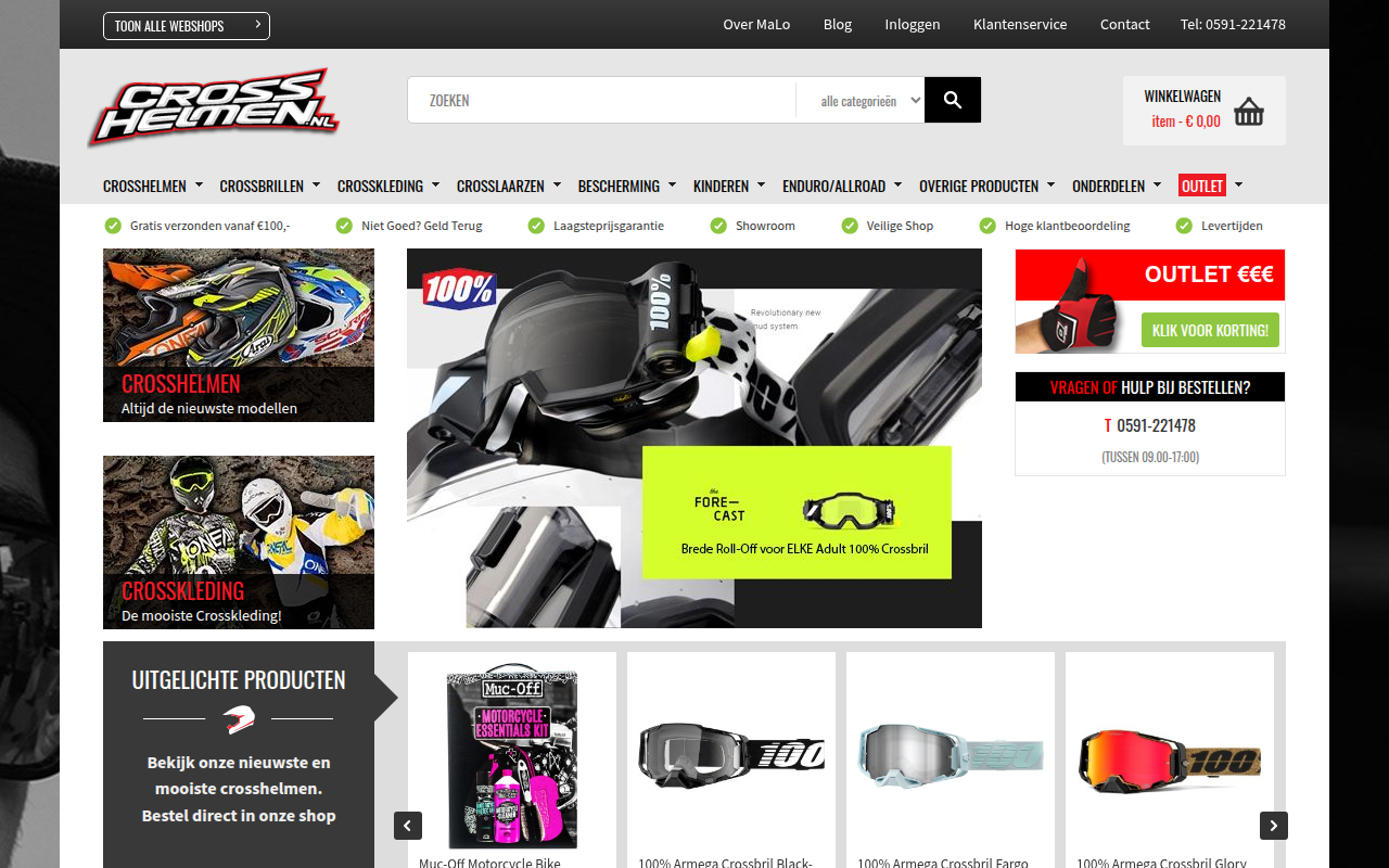Screenshot van crosshelmen.nl