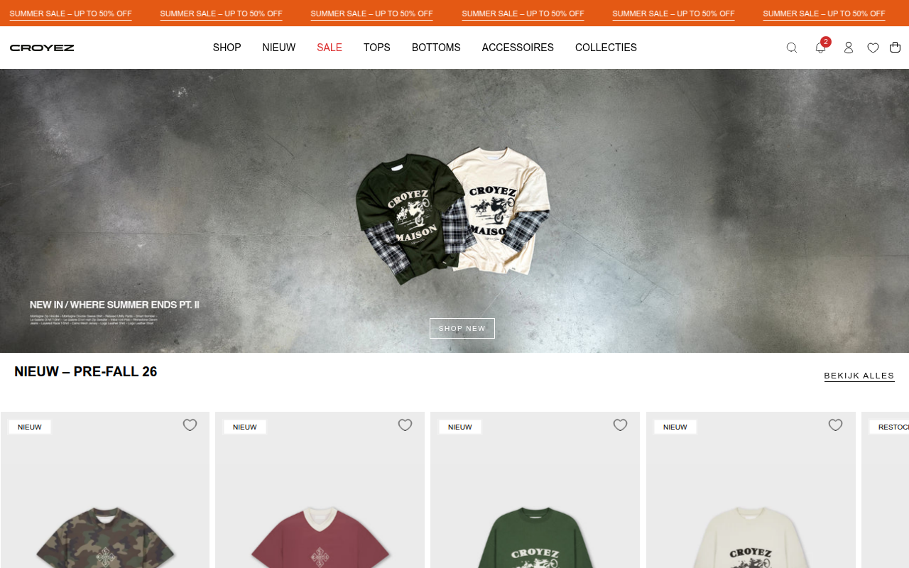 Screenshot van croyezhomme.com