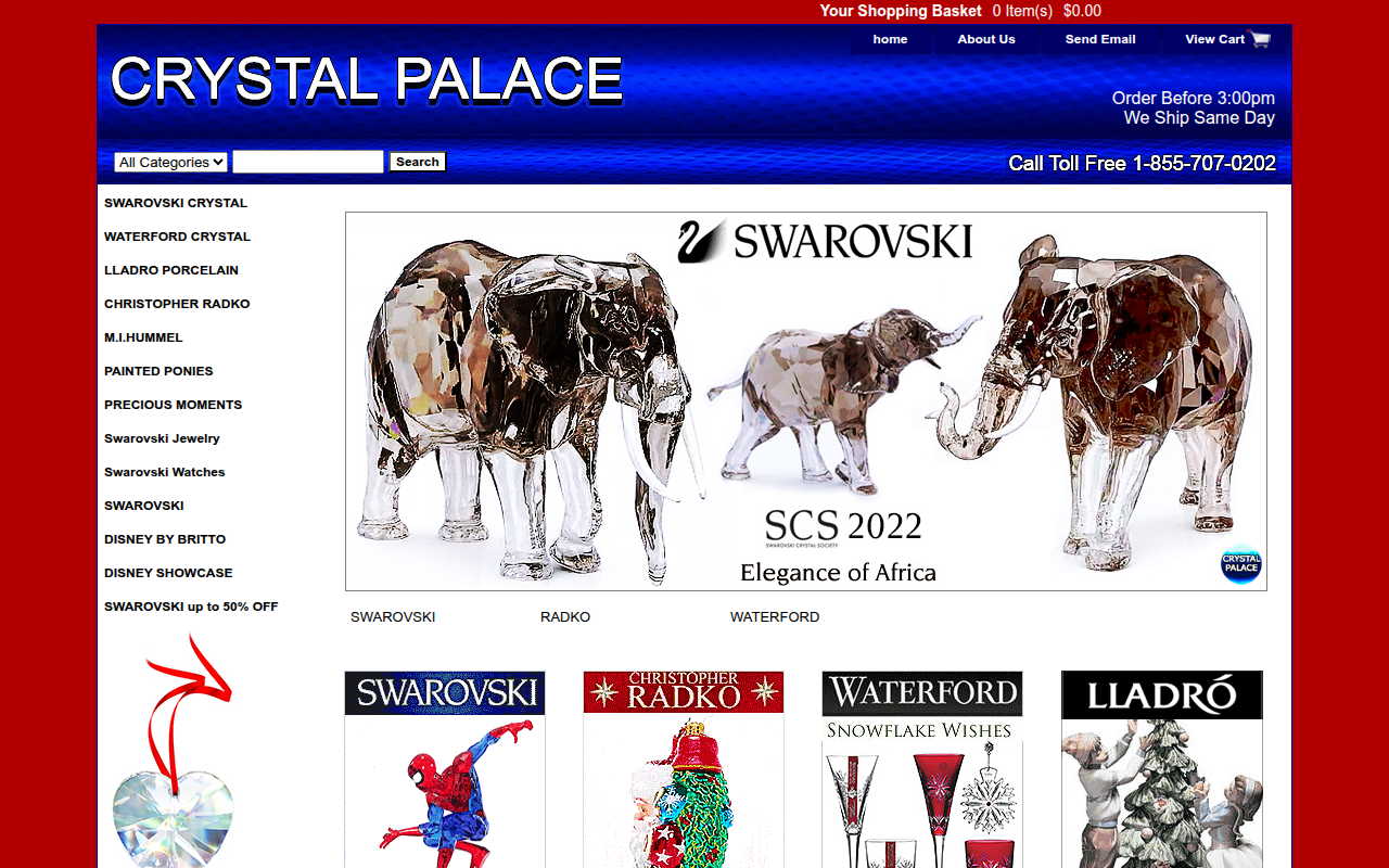 Screenshot van crystalpalacenj.com