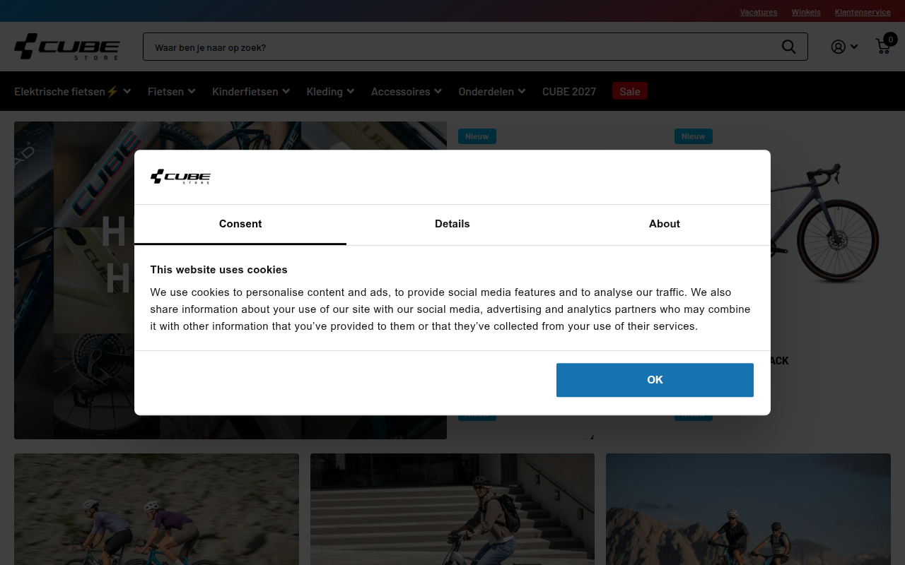 Screenshot van cubestores.nl