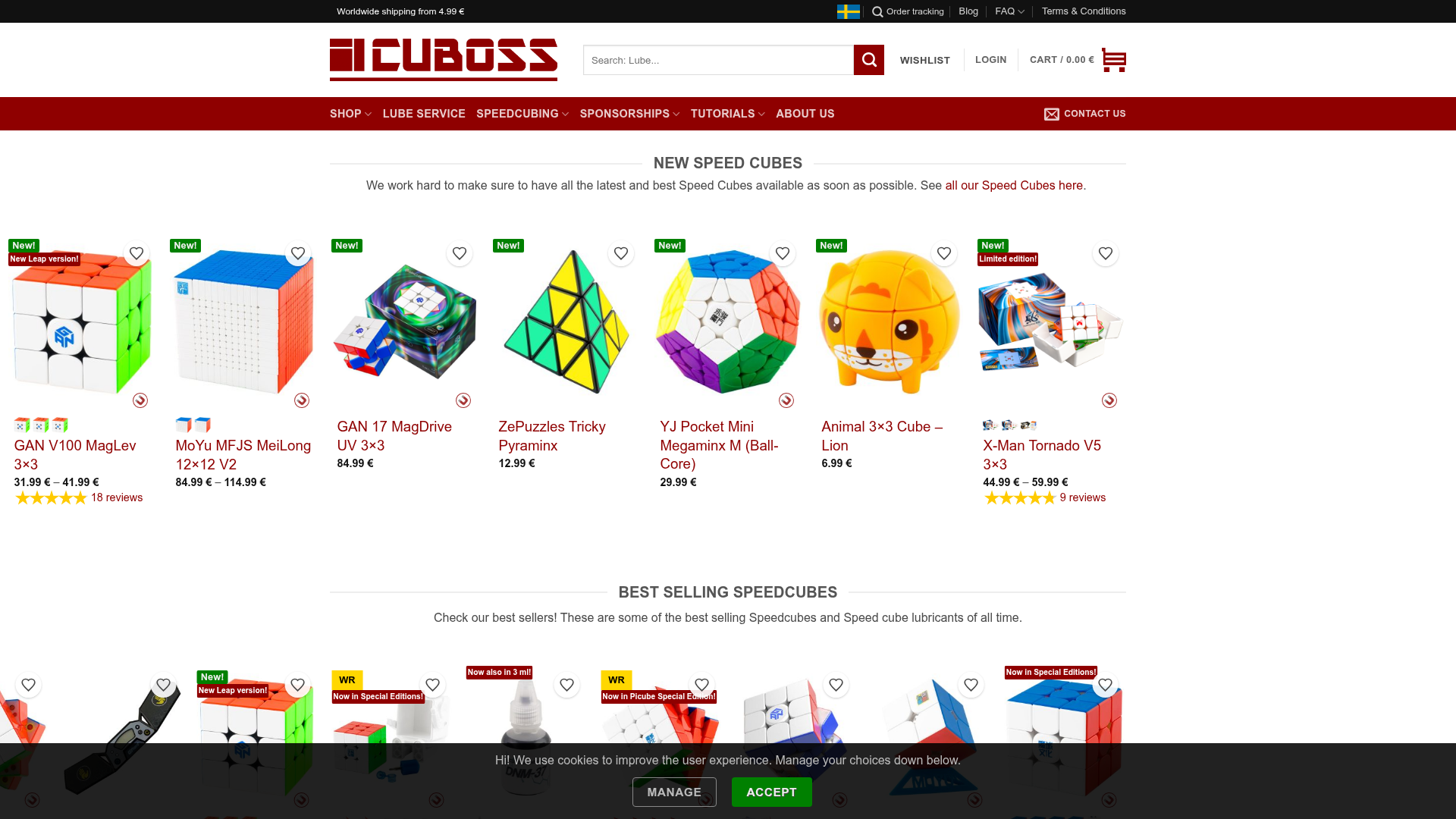 Screenshot van cuboss.com
