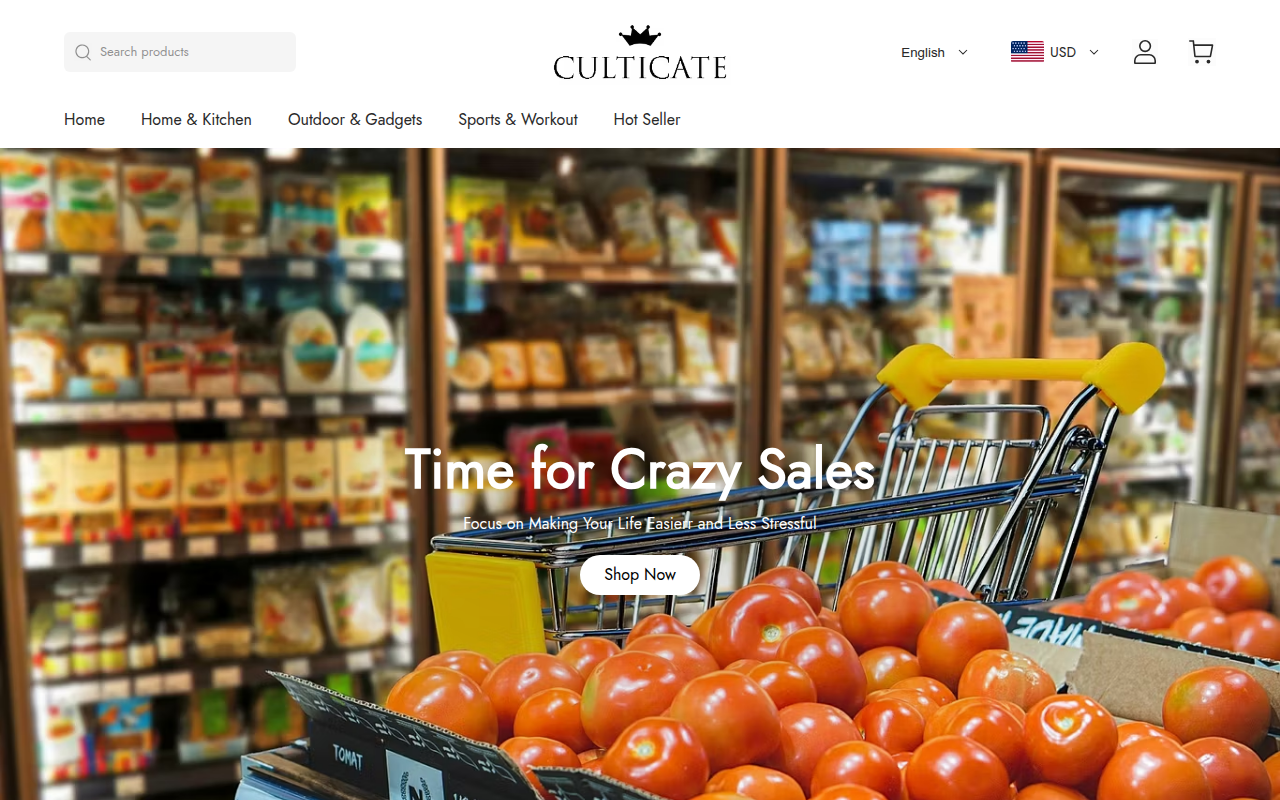 Screenshot van culticate.com