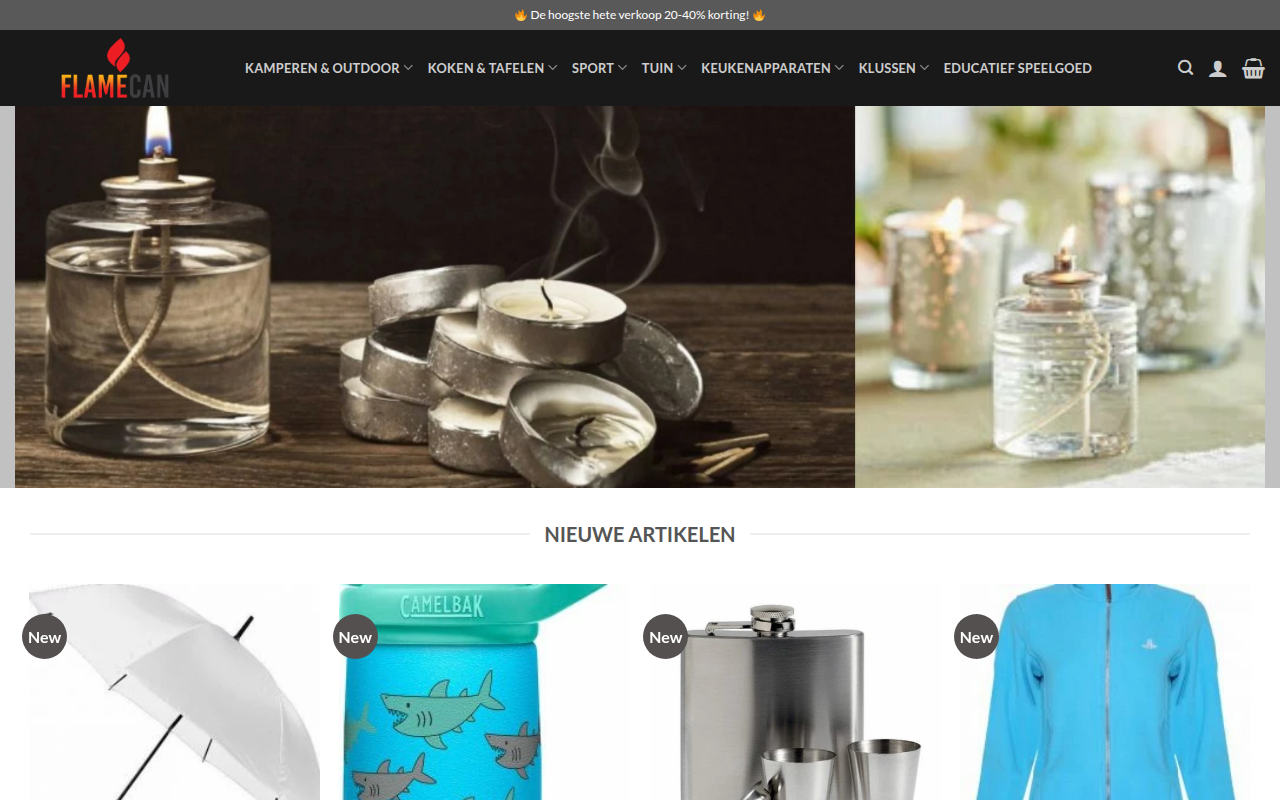 Screenshot van cups-shop.com