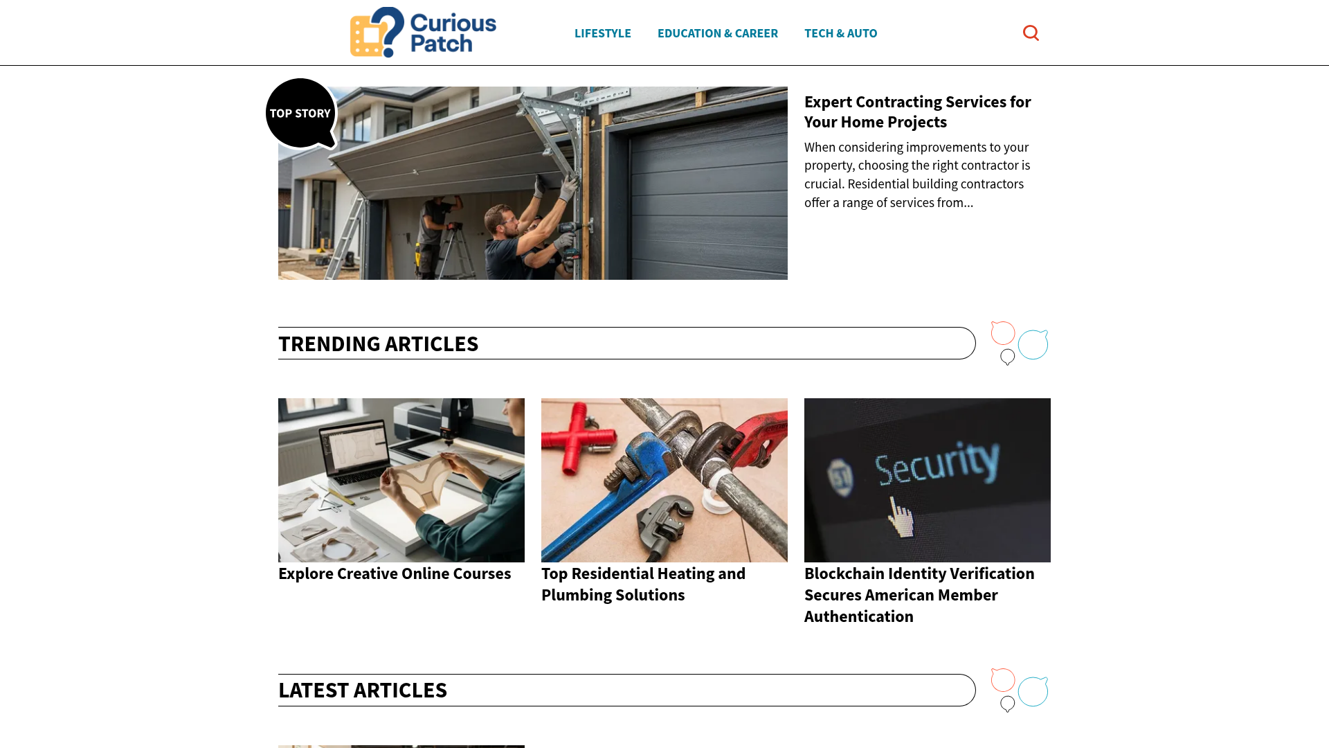 Screenshot van curiouspatch.com
