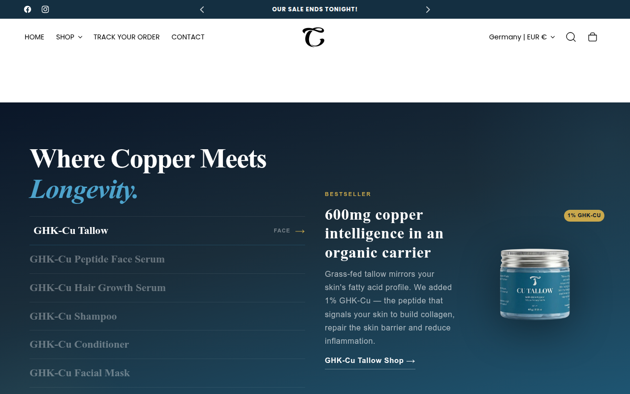 Screenshot van curivea.com