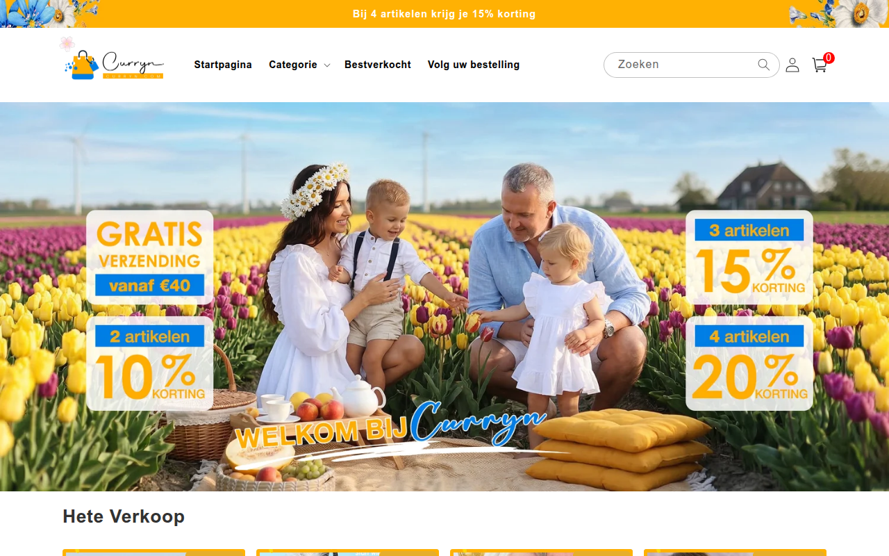 Screenshot van curryn.com
