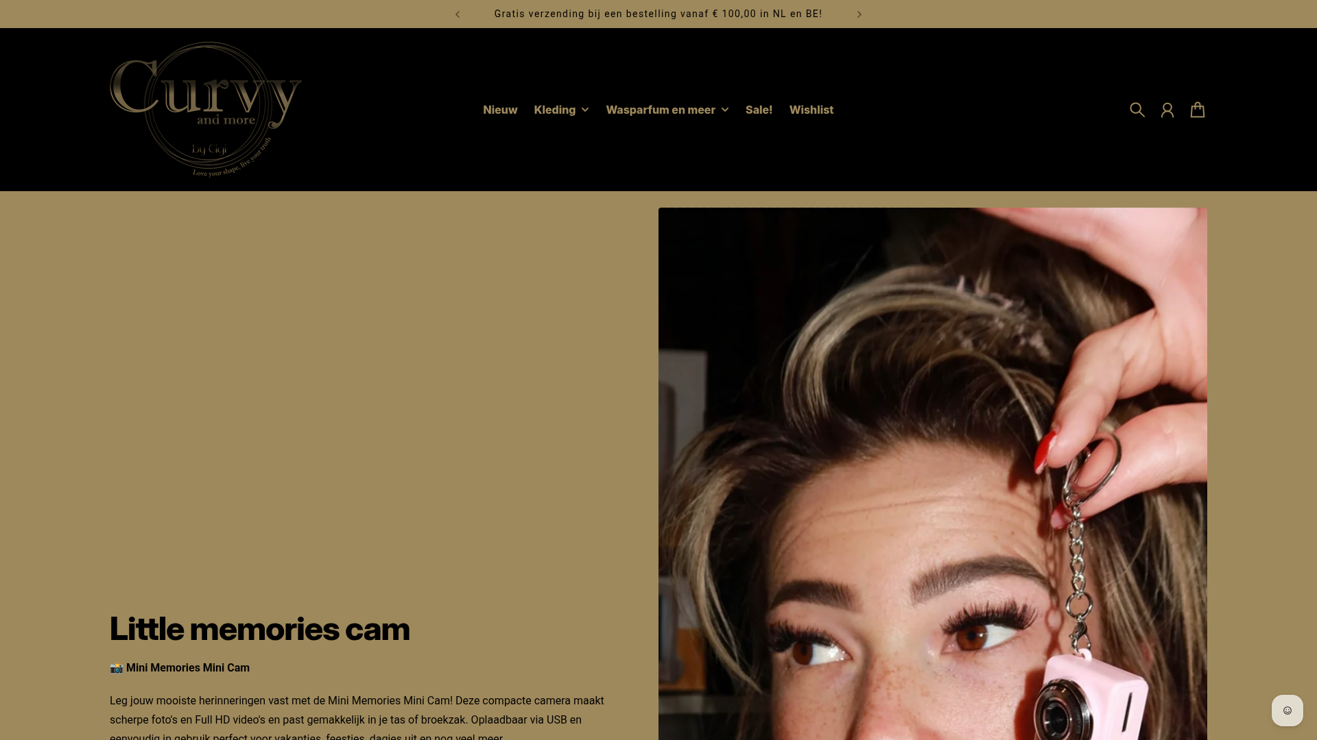 Screenshot van curvyandmore.com