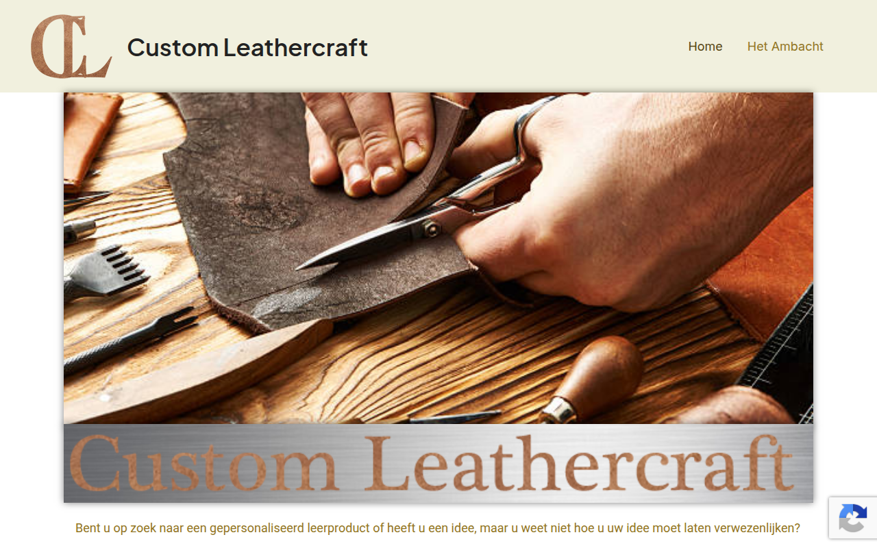 Screenshot van customleathercraft.nl