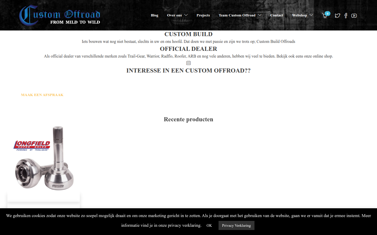 Screenshot van customoffroad.eu
