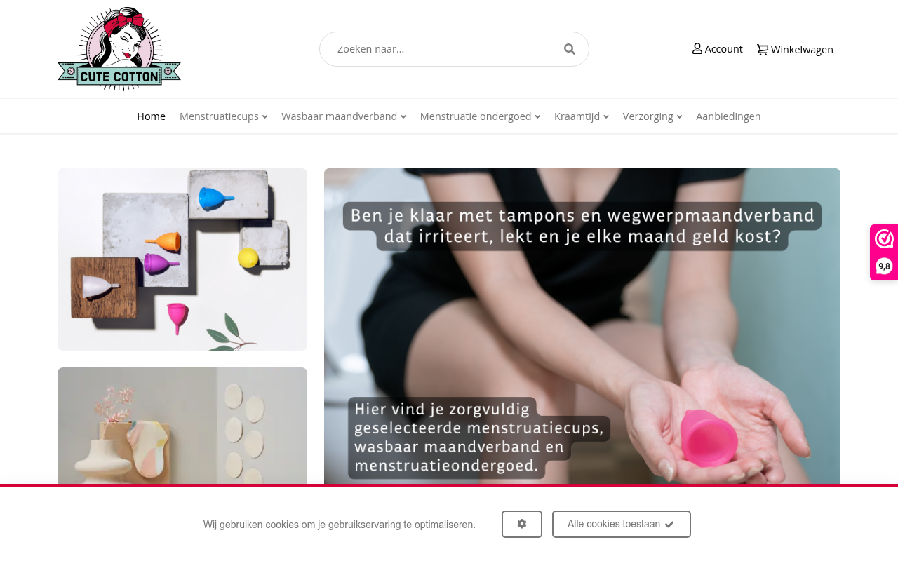 Screenshot van cutecotton.nl