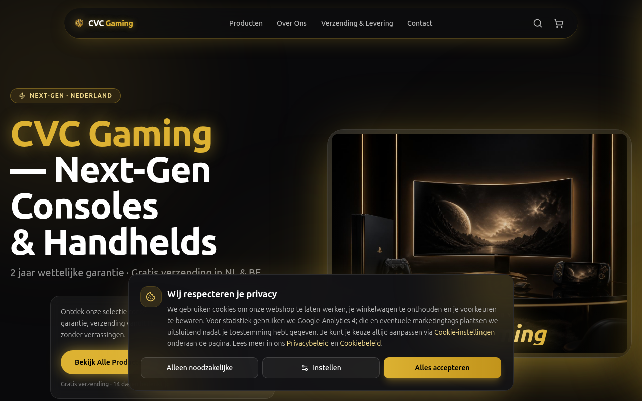 Screenshot van cvcgaming.com