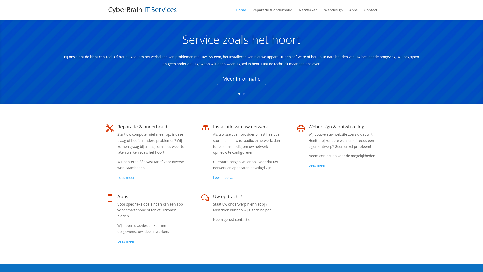 Screenshot van cyberbrain.nl