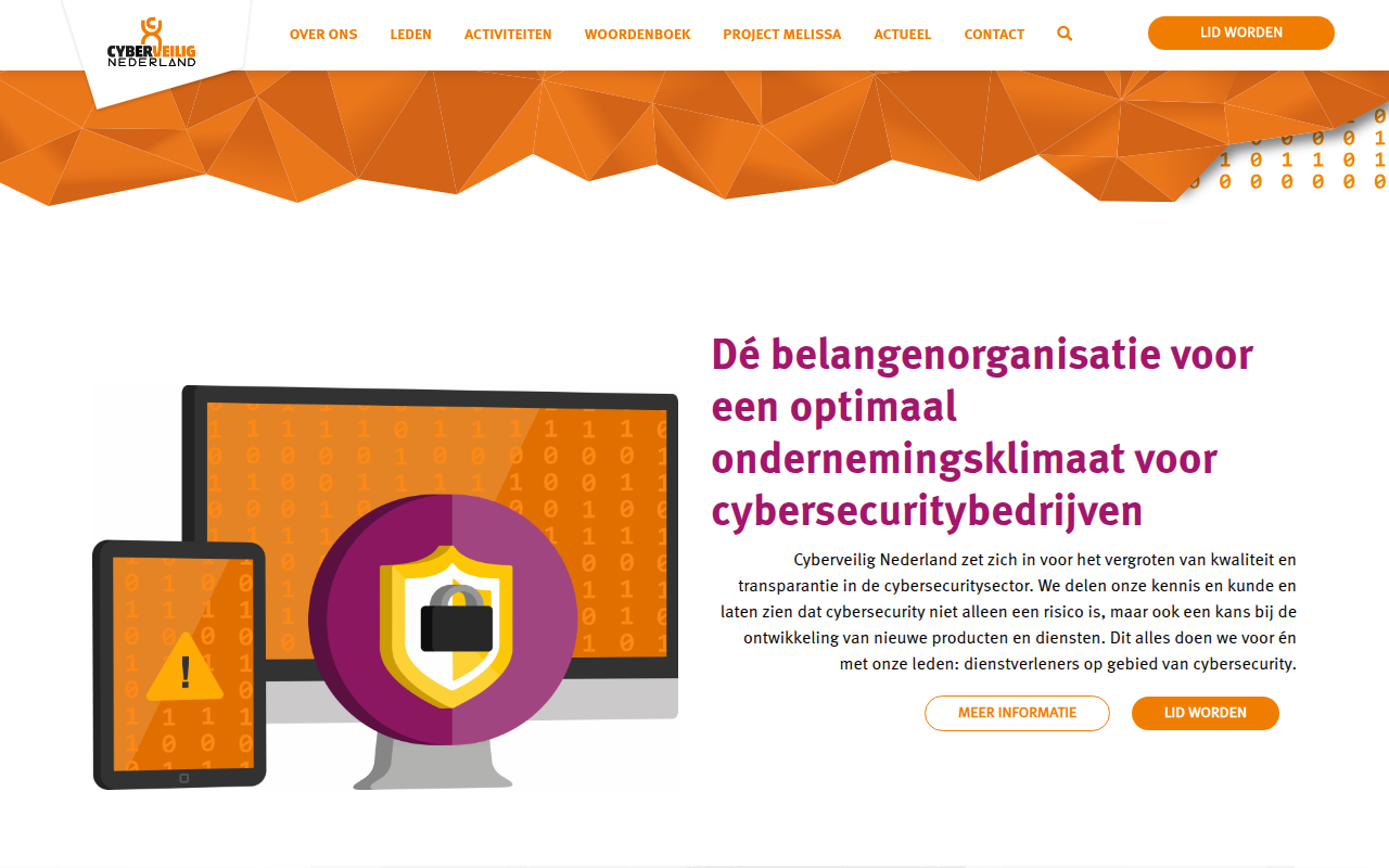 Screenshot van cyberveilignederland.nl