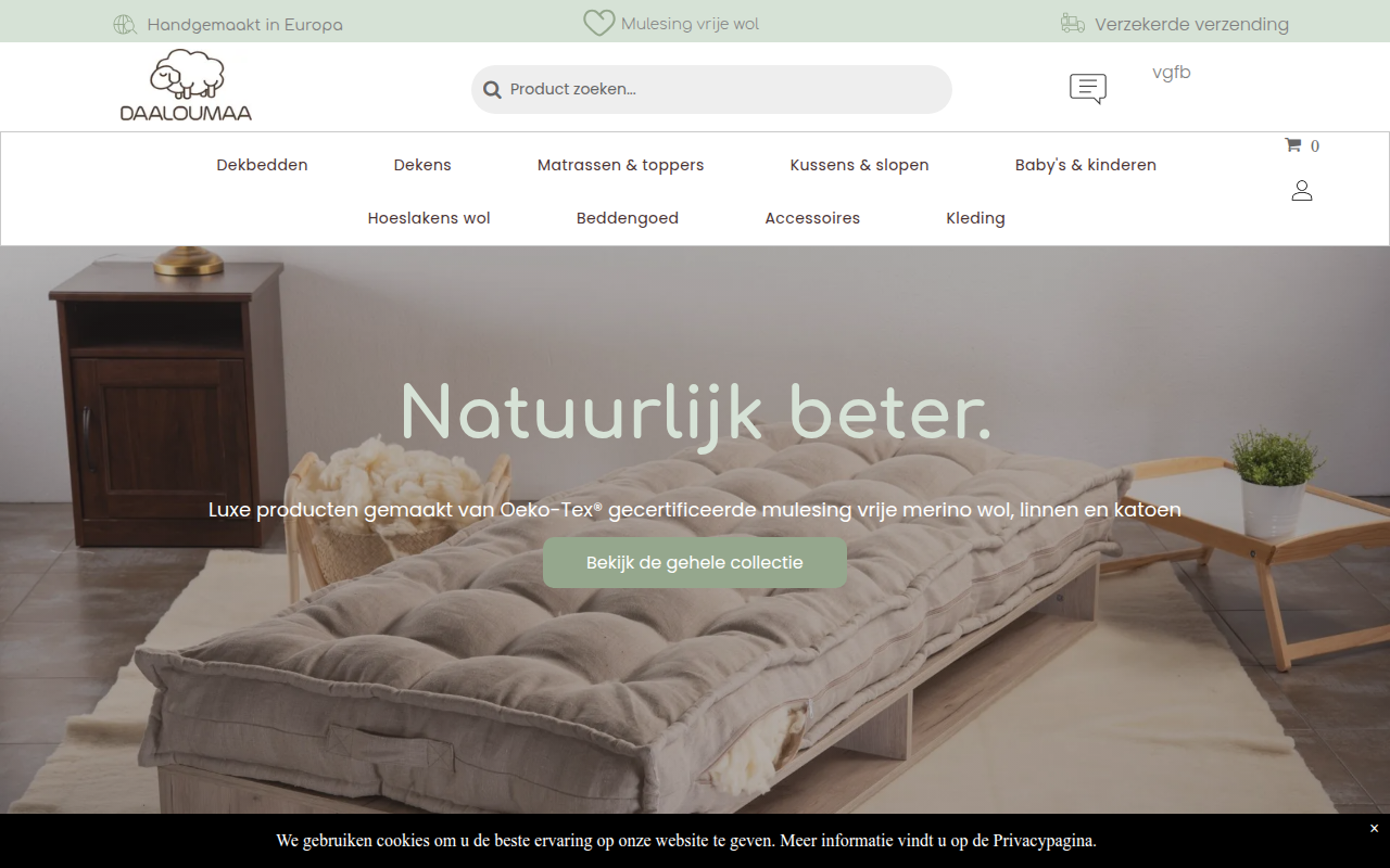 Screenshot van daaloumaa.nl