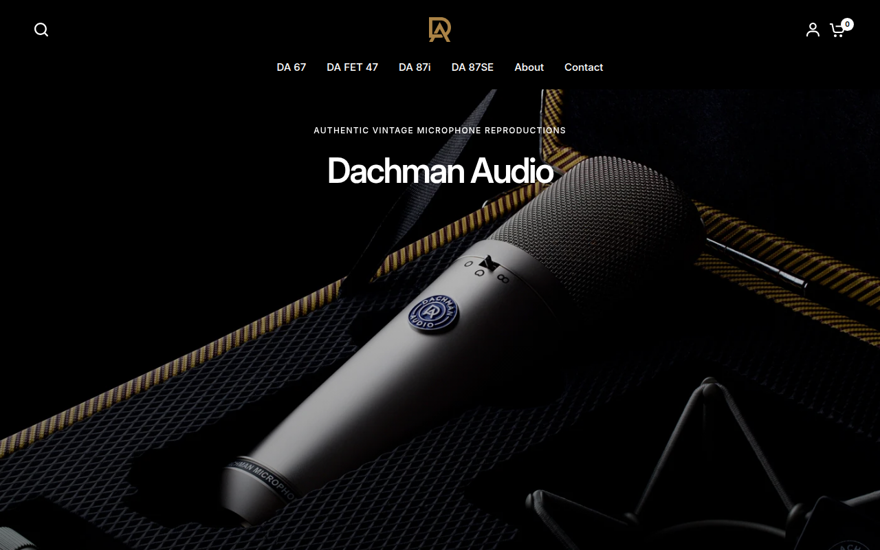 Screenshot van dachmanaudio.com