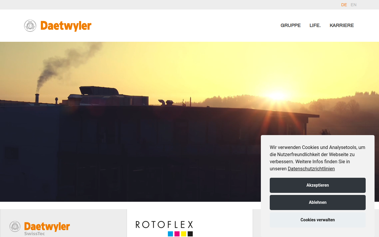 Screenshot van daetwyler.com