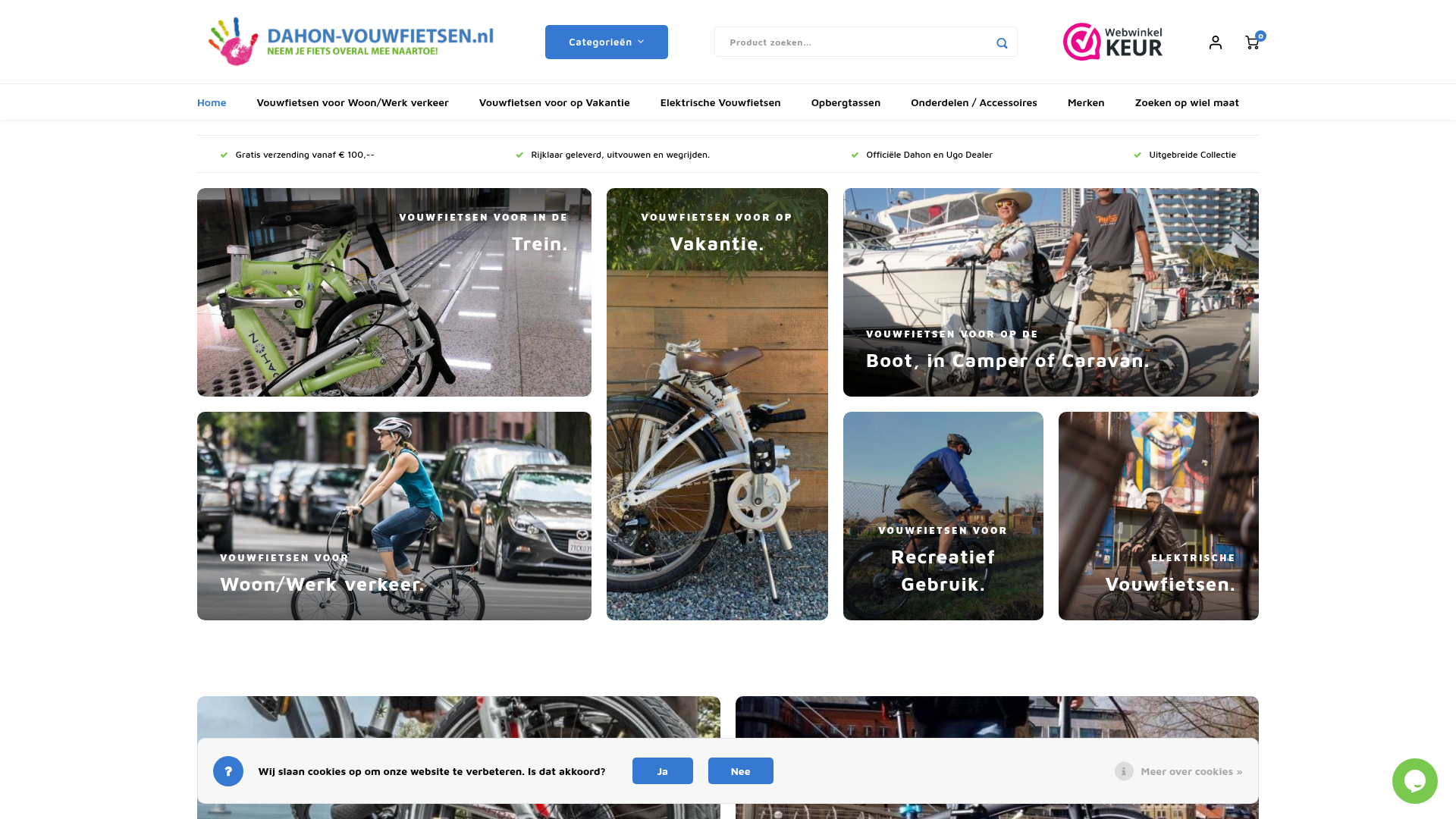 Screenshot van dahon-vouwfietsen.nl